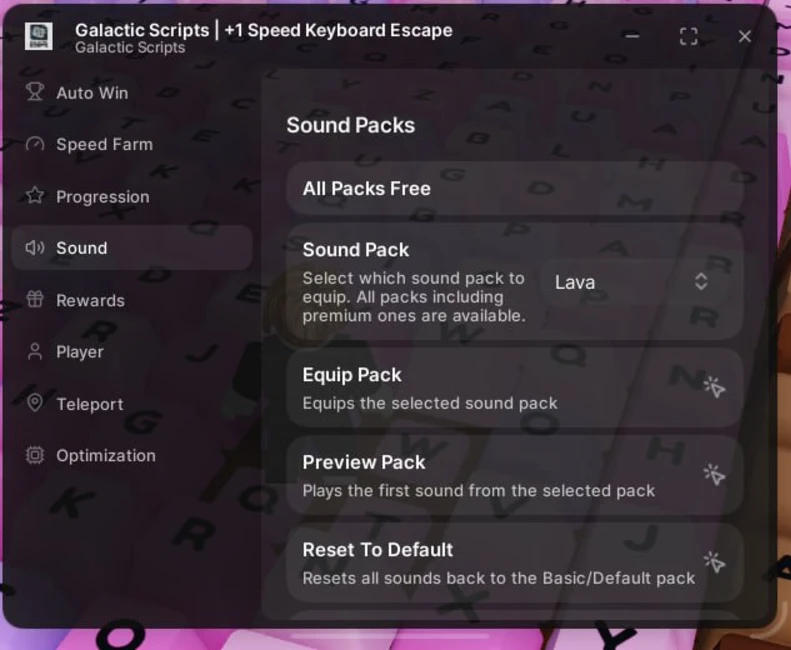 Скрипт на +1 Speed Keyboard Escape