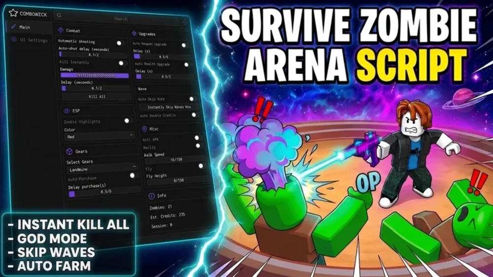 Скрипт на Survive Zombie Arena
